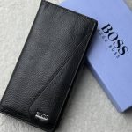 Boss Genuine Leather Black Long Wallet