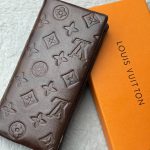 Louis Vuitton(LV) Inspired Genuine Leather Brown Long Wallet