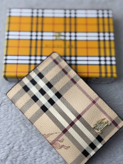 BURBERRY Semi Long Artificial Leather Wallet