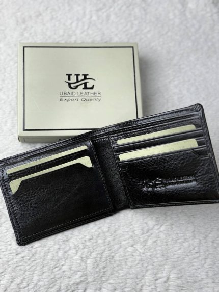 Ubaid Genuine Leather Black Wallet