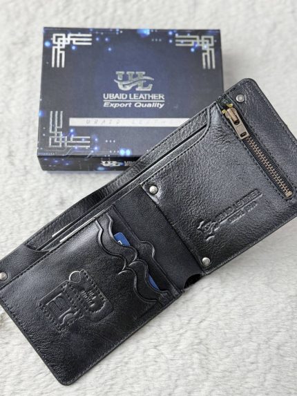 Ubaid Genuine Leather Black Wallet