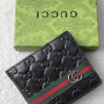 GUCCI Inspired Black Leather Wallet