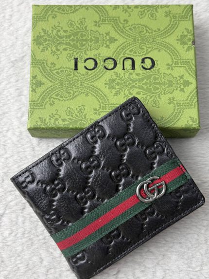GUCCI Inspired Black Leather Wallet