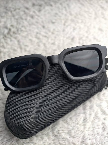 Black MOSCOT-Inspired Square Frame Sunglasses