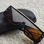 Balmain Inspired Black & Gold Oversized Sunglasses
