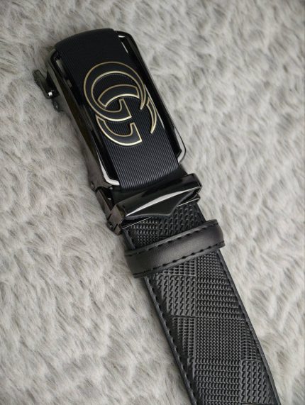 Double G Inspired Premium Leather Belt – Black Edition