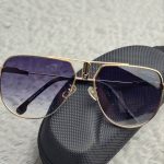 Carrera-Inspired Gold Metal Aviator Sunglasses