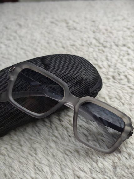 Moscot Inspired Transparent Grey Square Sunglasses