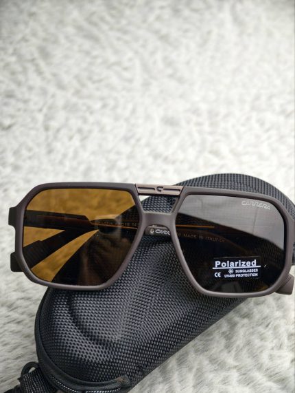 Carrera Inspired Polarized Sunglasses – Premium Brown Frame with Amber Lens