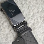 Calvin Klein Inspired Premium Black Leather Belt – Woven Edition
