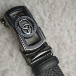 Premium Double G Designer-Inspired Black Leather Belt