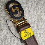 Premium Double G Black & Gold Designer-Inspired Leather Belt (Copy)