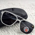 Premium Transparent Grey Polarized Square Sunglasses