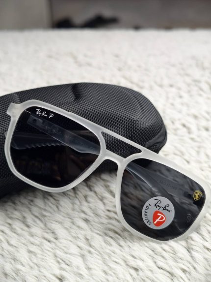 Premium Transparent Grey Polarized Square Sunglasses