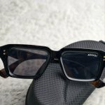 MOSCOT Inspired Square Sunglasses – Glossy Black Frame with Gold Stud Details