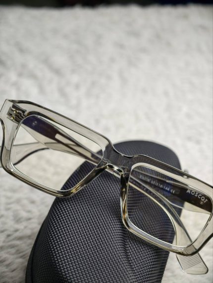 MOSCOT Transparent Grey Square Eyeglasses