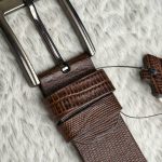 Premium Textured Leather Belt – Brown Edition
