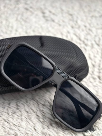 Moscot Inspired Matte Black Square Sunglasses
