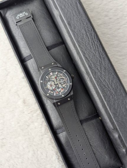 Hublot Big Bang Inspired Skeleton Watch – Black Edition (Copy)