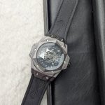 Hublot Inspired Big Bang Skeleton Dial Watch – Black Edition (Copy)