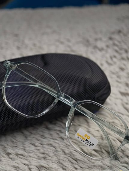 Transparent Square Frame Eyewear