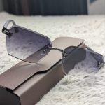 Cartier Rimless Sunglasses – Purple Gradient Lens