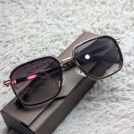 DITA Black & Gold Rectangular Sunglasses
