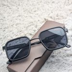BURBERRY Matte Black Square Sunglasses