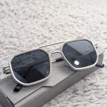MARC JACOBS Silver & Black Geometric Double Bridge Sunglasses