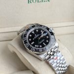 ROLEX Stainless Steel GMT-Master II Style Watch with Black and Grey Bezel (Including Presentation Box)