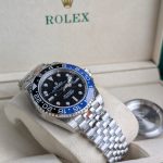 ROLEX Stainless Steel GMT-Master II Style Watch with Blue and Black Bezel (Including Presentation Box)