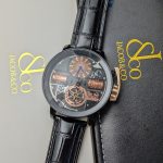 Jacob & Co. "The Godfather" Black DLC & Rose Gold-Tone Watch (Decorative Functions)