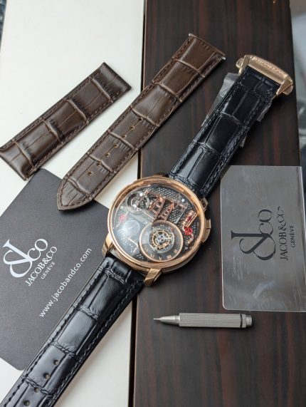 Jacob & Co. Oil Pump Edition Luxury Watch – Rose Gold & Black