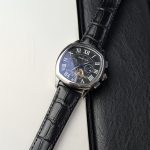Cartier Silver-Tone Open-Heart Watch with Black Dial (Including Like Original Box Packaging)