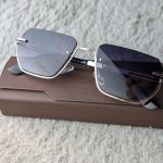 LOUIS VUITTON Silver-Tone Geometric Rimless-Style Sunglasses