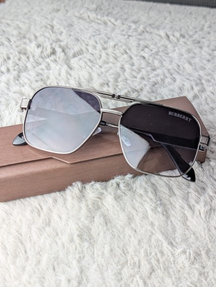 CAZAL Silver-Tone Angular Aviator Sunglasses with Dark Lenses
