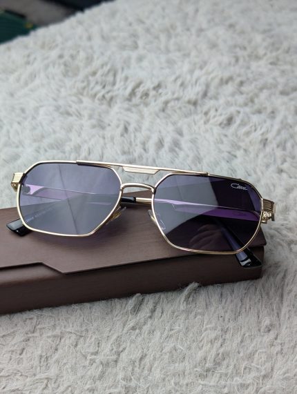 CAZAL Gold-Tone Angular Aviator Sunglasses with Gradient Lenses