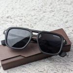 MOSCOT Matte Black Navigator Sunglasses with Dark Lenses
