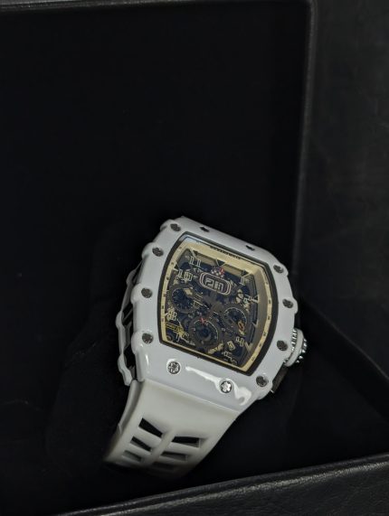 RICHARD MILLE RM11-03 Style White Tonneau Watch (Including Presentation Box)