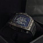 RICHARD MILLE Style Brushed Gunmetal Tonneau Watch (Including Presentation Box)