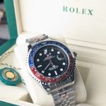 ROLEX Stainless Steel GMT-Master II Style Watch with Red and Blue Bezel (Including Presentation Box & Hang Tag)