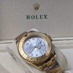 ROLEX Gold-Tone Yacht-Master Style Watch with Silver Dial (Including Presentation Box)