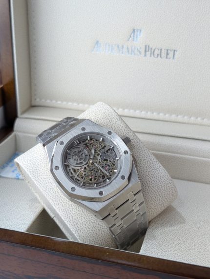 AUDEMARS PIGUET Stainless Steel Royal Oak Style Skeleton Watch (Including Presentation Box)