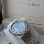 AUDEMARS PIGUET Stainless Steel Royal Oak Style Automatic Watch with Ice Blue Dial (Including Presentation Box)