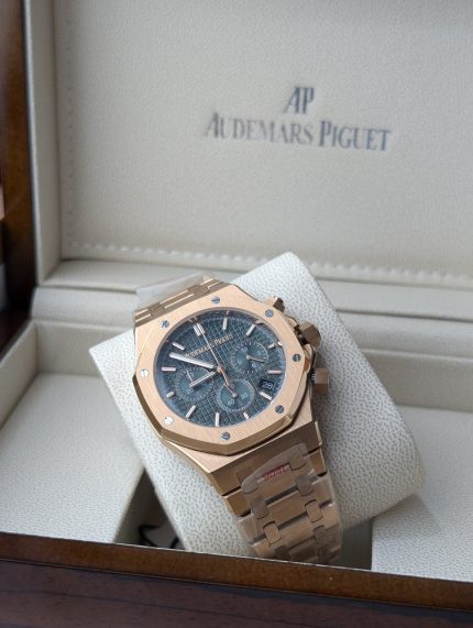 AUDEMARS PIGUET Rose Gold-Tone Royal Oak Chronograph Style Watch (Including Presentation Box)