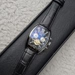 Franck Muller Geneve Tonneau Open-Heart Watch with Black Dial (Including Like Original Box Packaging)