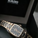 Rado Jubilé Rose Gold & Black Diamond-Accent Day-Date Watch