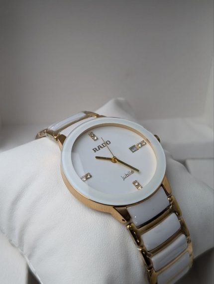 Rado Jubilé White Ceramic & Gold-Tone Diamond-Accent Watch