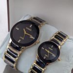 Rado Jubilé Black & Gold-Tone Diamond-Accent Couple Watch Set